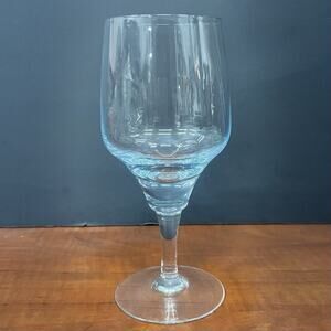 VTG Sasaki Harmony Azure Blue Wine Water Glass Stemware Japan
